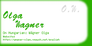 olga wagner business card